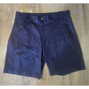 Fabletics Mens 31 Blue High Side Chino Media Pockets Stretch Shorts NWT New